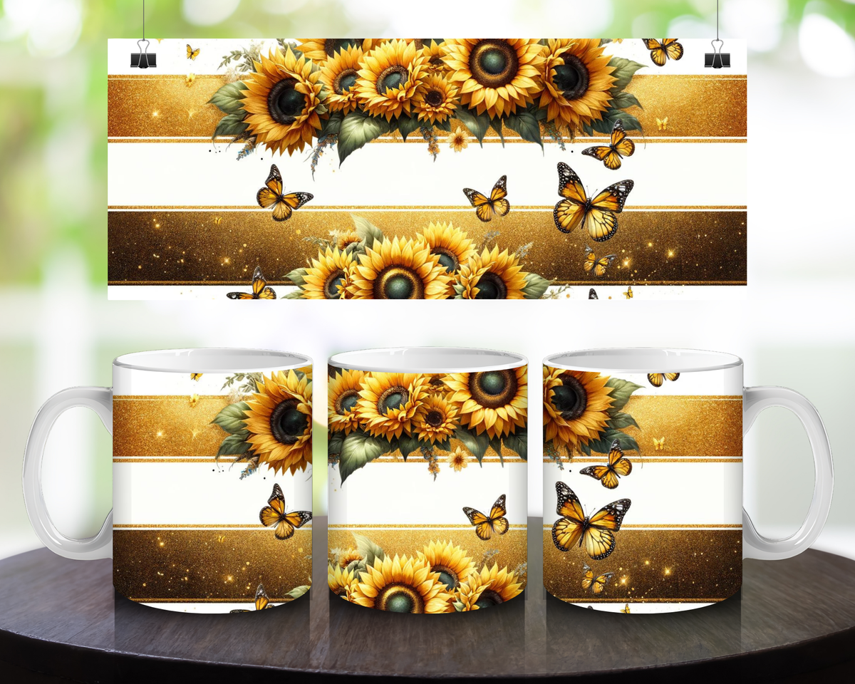 Golden Sunflower Bliss Mug